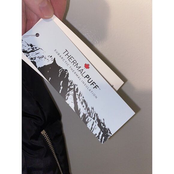 7 For All Mankind Thermal Puff Jacket Black Size Medium - Picture 5 of 7